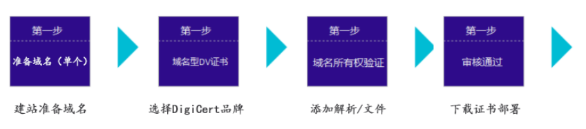 申请单域名DV SSL证书流程