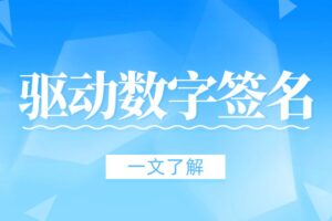 驱动数字签名