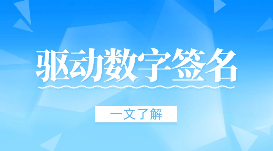 驱动数字签名