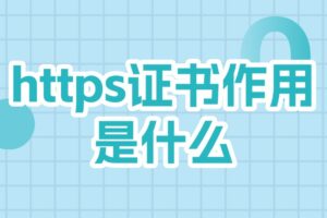 https证书作用