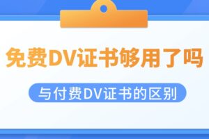 免费DV证书