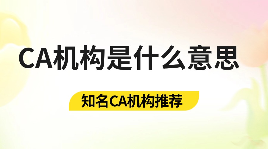 CA机构